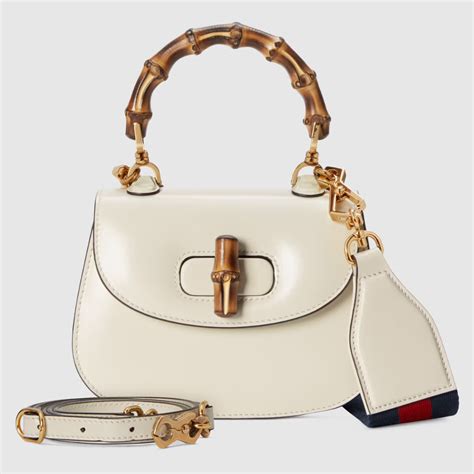 gucci bamboo bag white|authentic Gucci bamboo.